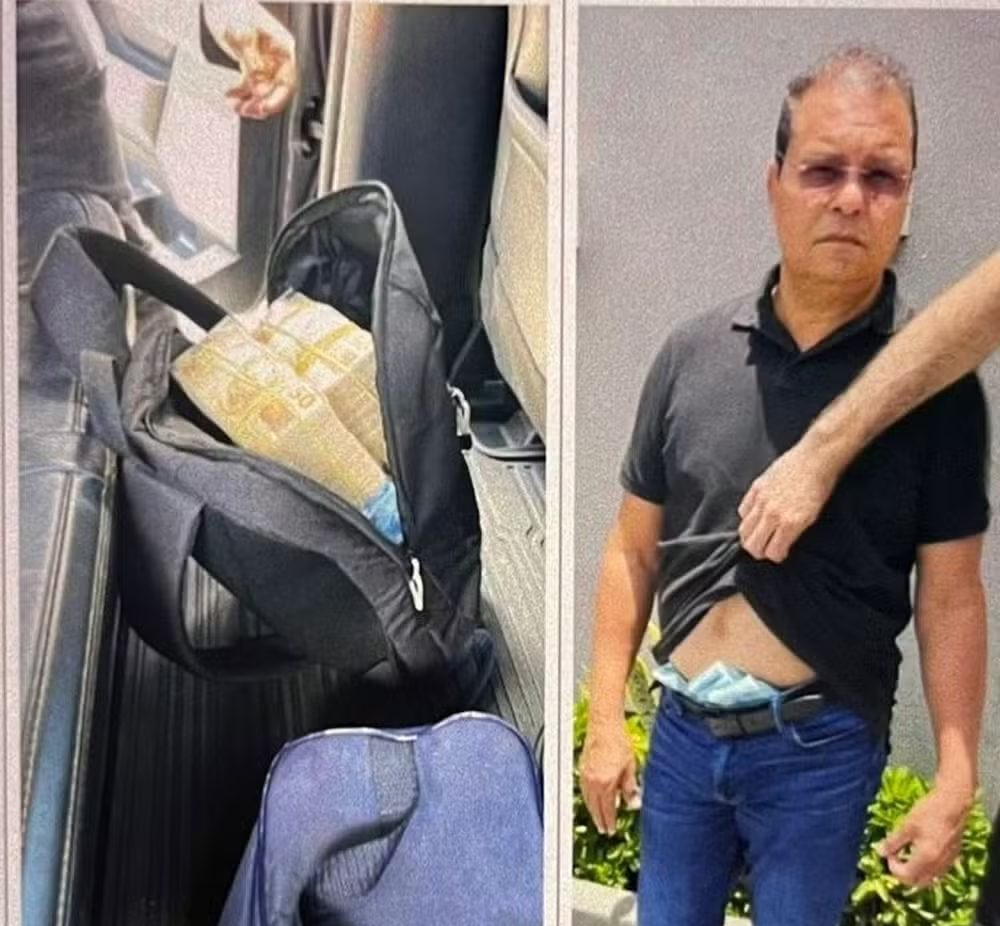 Adosvaldo sendo abordado na rodoviária